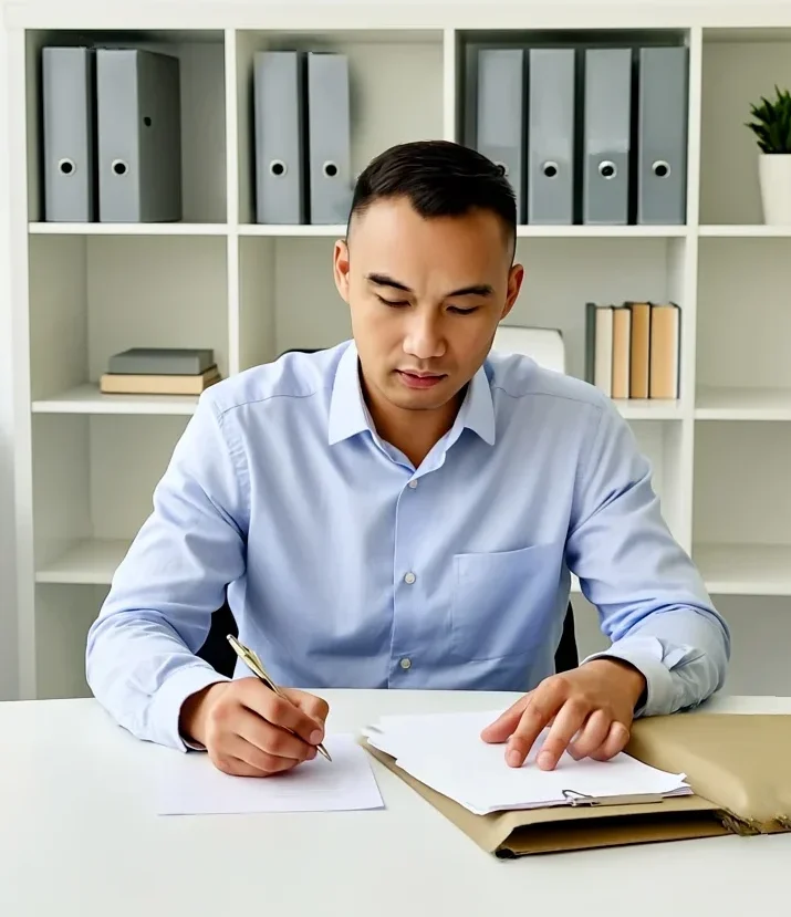 All Heart Home Care Ben Hiring Manager Reviewing Employee File