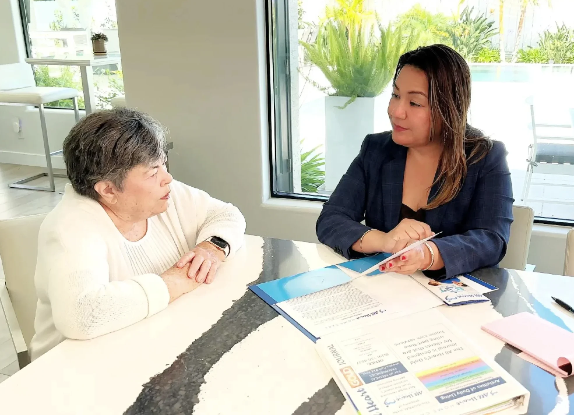 All Heart Home Care Client Meeting