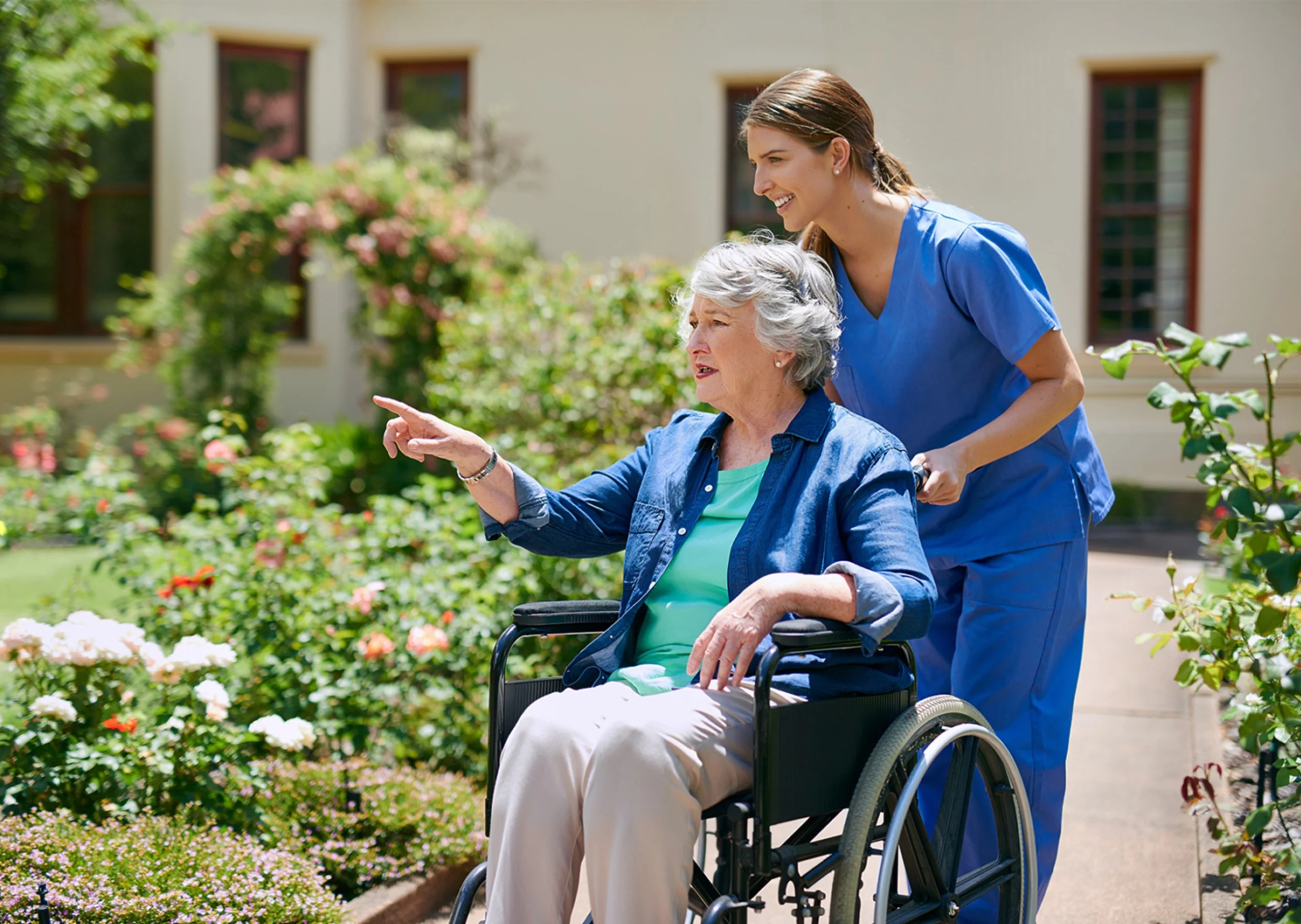 All Heart Home Care Spring Garden Caregiver Assist Outdoors